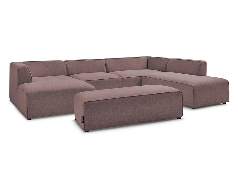 Panorama-Ecksofa mit Hocker BOBOCHIC MEGEVE