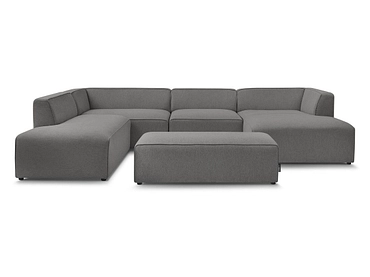 Panorama-Ecksofa mit Hocker BOBOCHIC MEGEVE