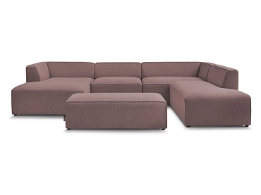 Panorama-Ecksofa mit Hocker BOBOCHIC MEGEVE