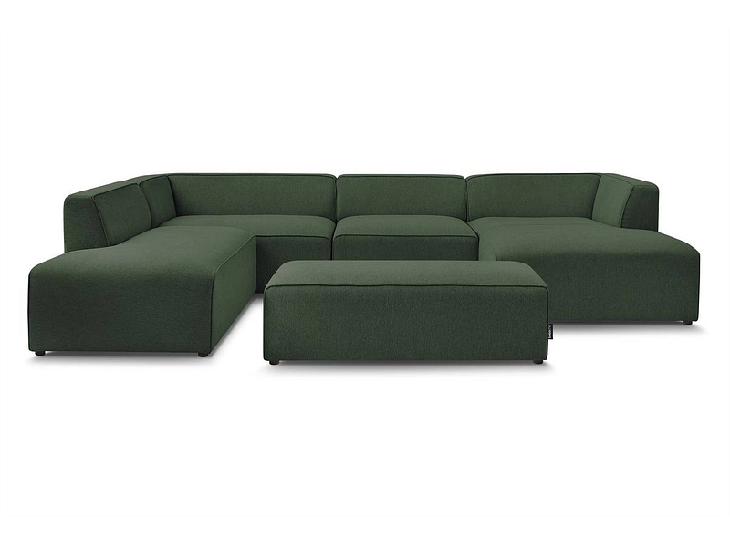 Panorama-Ecksofa mit Hocker BOBOCHIC MEGEVE