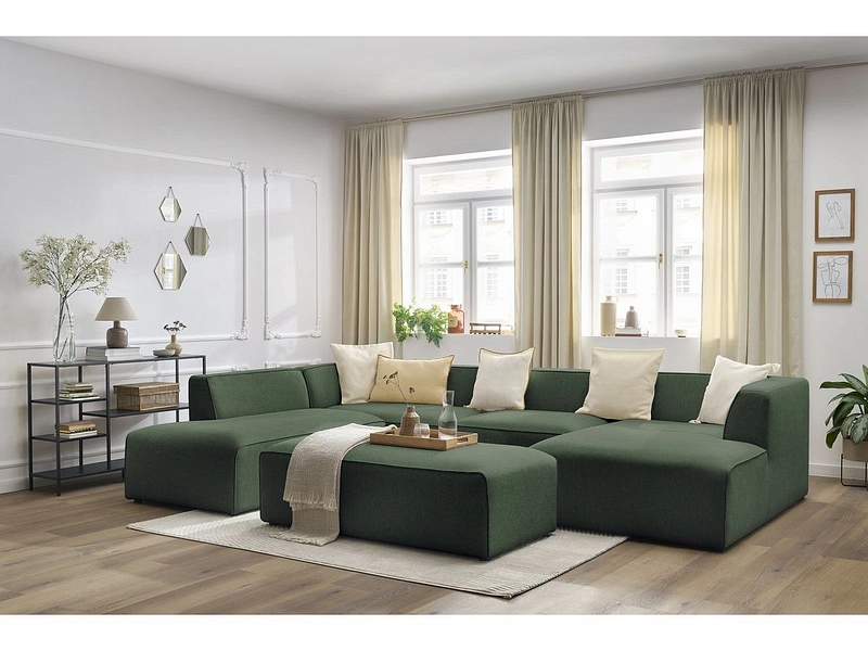 Panorama-Ecksofa mit Hocker BOBOCHIC MEGEVE