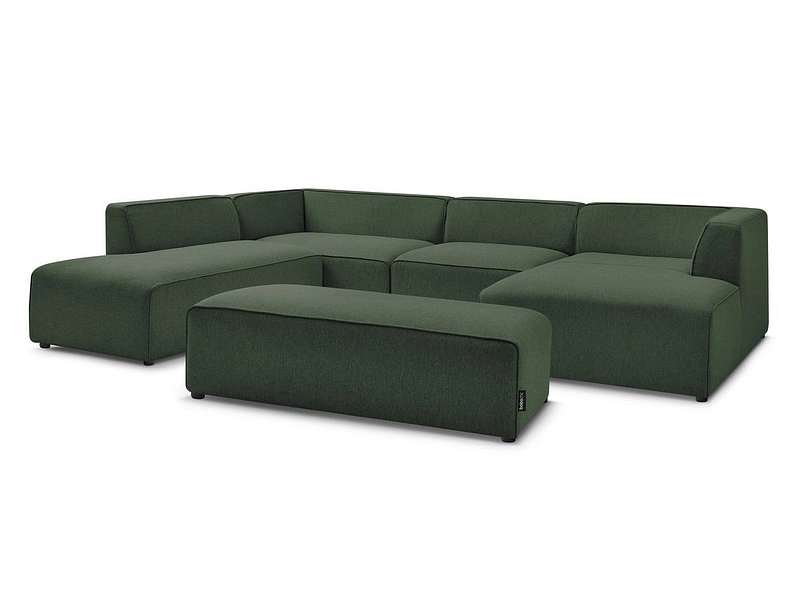 Panorama-Ecksofa mit Hocker BOBOCHIC MEGEVE