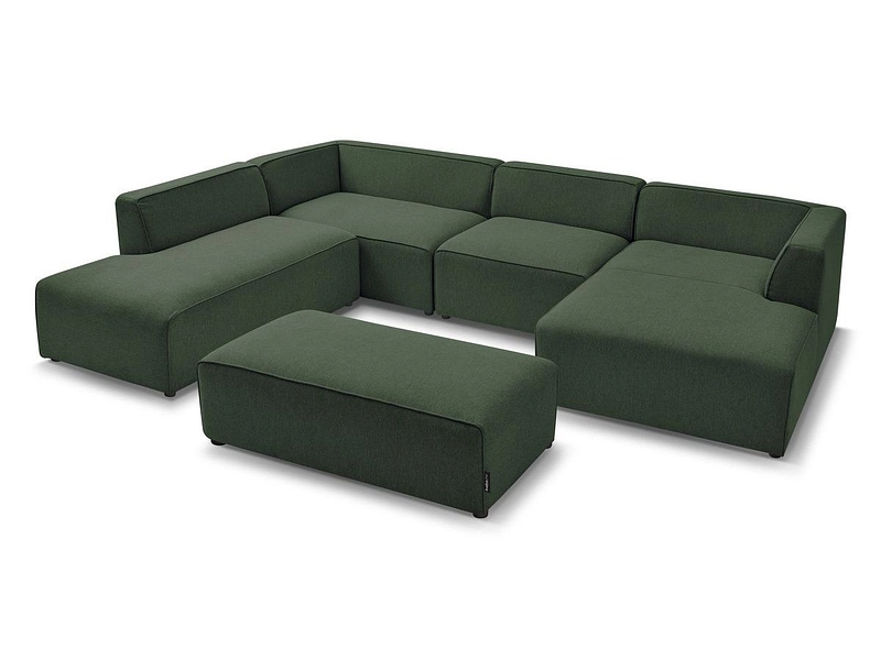 Panorama-Ecksofa mit Hocker BOBOCHIC MEGEVE