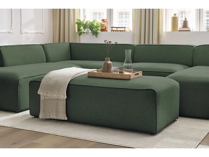 Panorama-Ecksofa mit Hocker BOBOCHIC MEGEVE