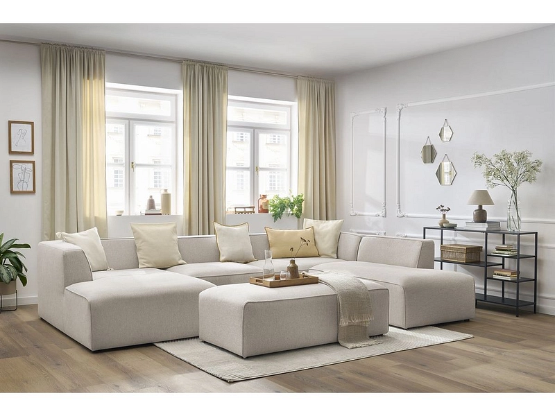 Panorama-Ecksofa mit Hocker BOBOCHIC MEGEVE