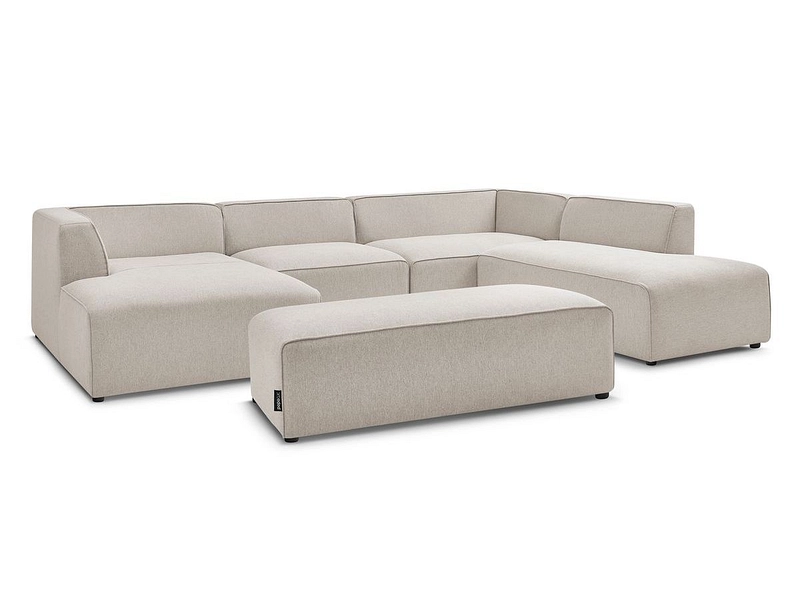 Panorama-Ecksofa mit Hocker BOBOCHIC MEGEVE