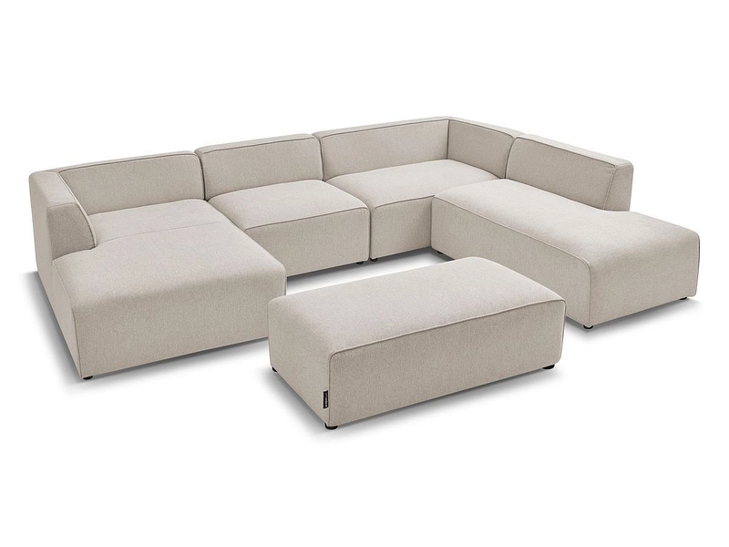 Panorama-Ecksofa mit Hocker BOBOCHIC MEGEVE