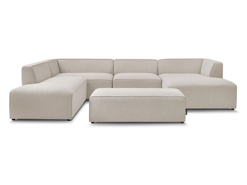 Panorama-Ecksofa mit Hocker BOBOCHIC MEGEVE