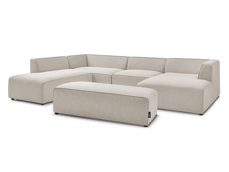 Panorama-Ecksofa mit Hocker BOBOCHIC MEGEVE