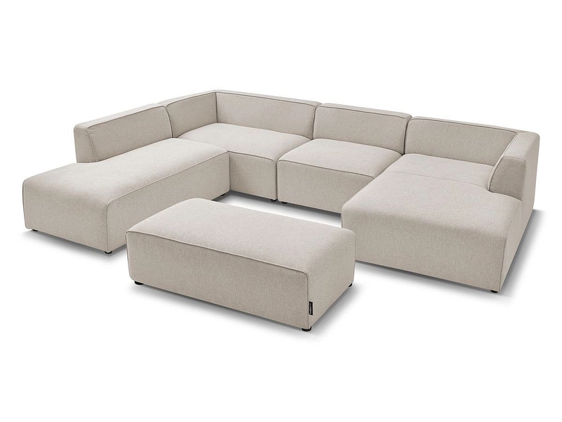 Panorama-Ecksofa mit Hocker BOBOCHIC MEGEVE