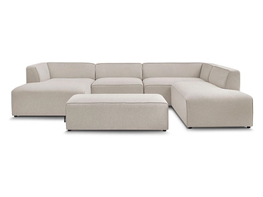 Panorama-Ecksofa mit Hocker BOBOCHIC MEGEVE