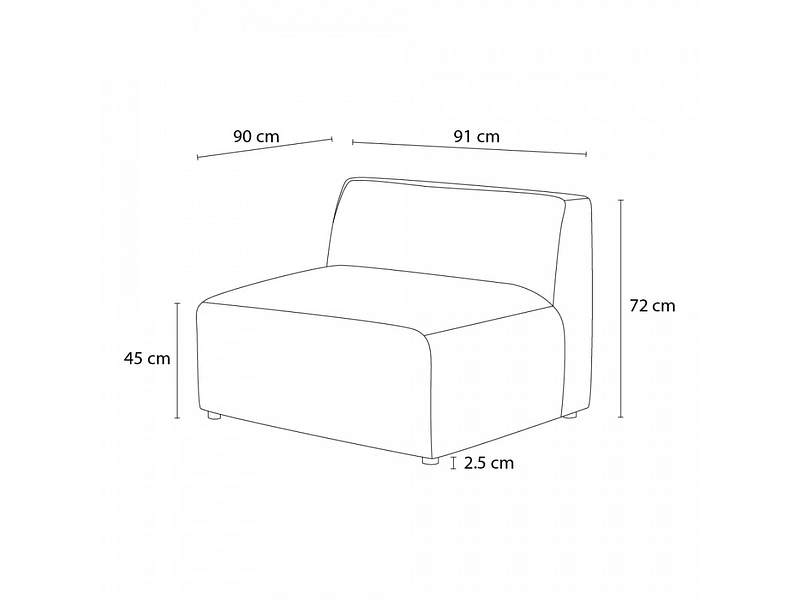 Modulare Sessel für Sofa BOBOCHIC MEGEVE