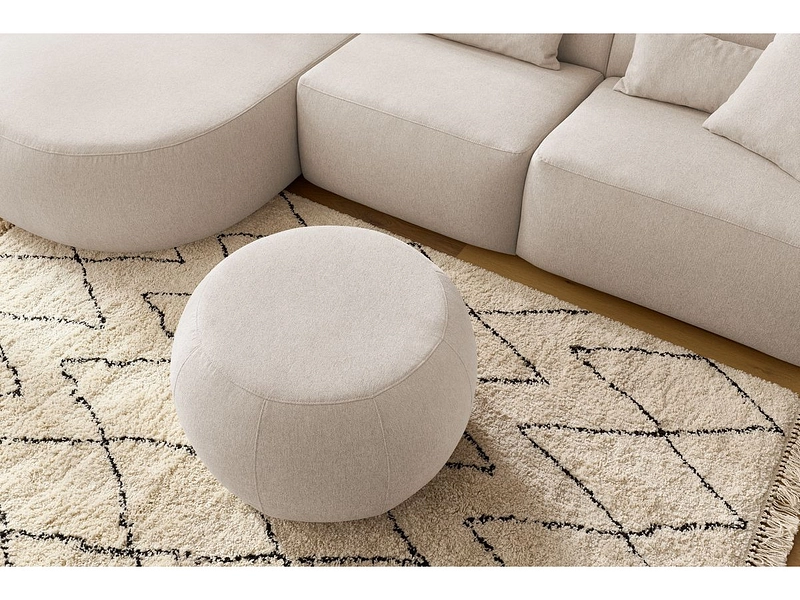 Canapé d'angle avec pouf BOBOCHIC ALESIA