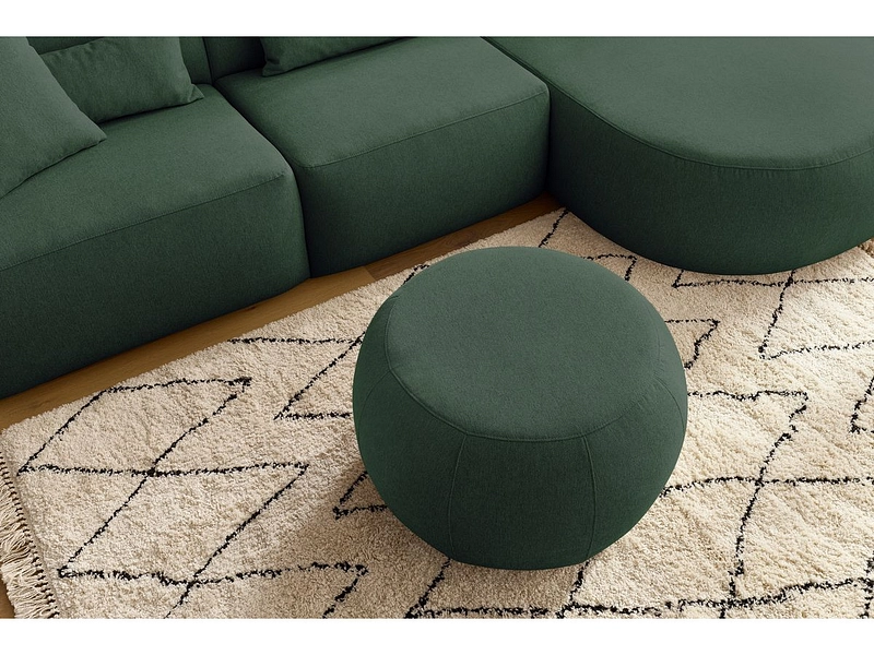 Canapé d'angle avec pouf BOBOCHIC ALESIA