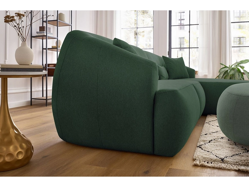 Divano ad angolo con pouf BOBOCHIC ALESIA