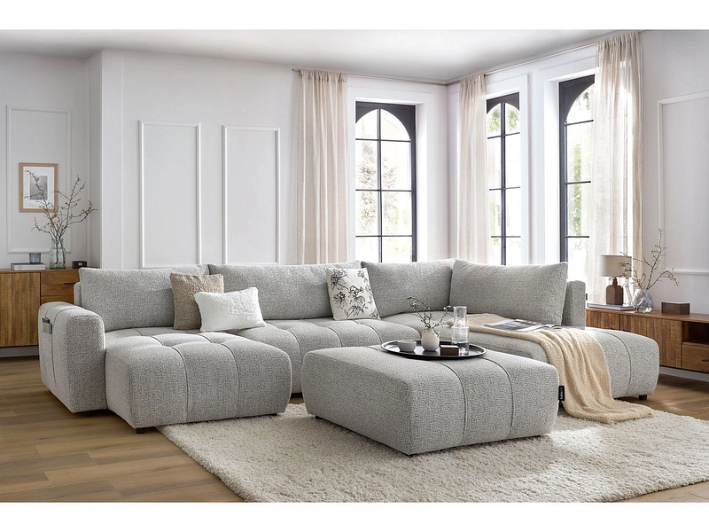 Panorama-Ecksofa mit Hocker BOBOCHIC ARSENE