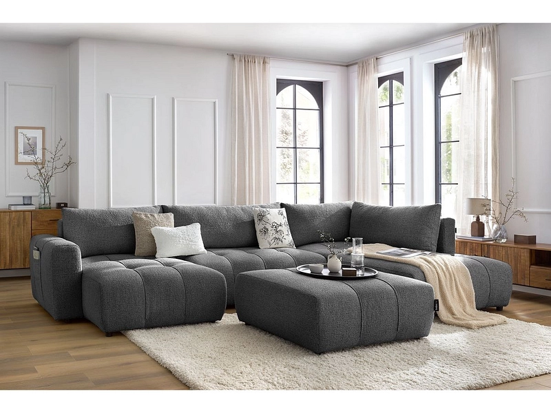 Panorama-Ecksofa mit Hocker BOBOCHIC ARSENE