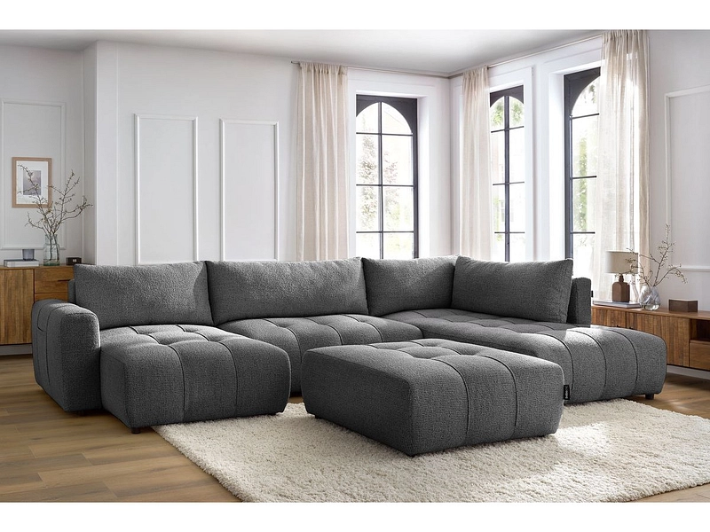 Panorama-Ecksofa mit Hocker BOBOCHIC ARSENE