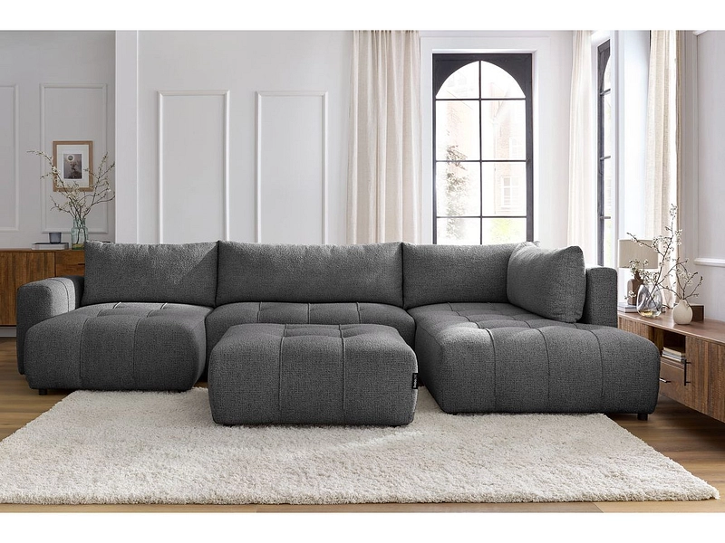 Panorama-Ecksofa mit Hocker BOBOCHIC ARSENE