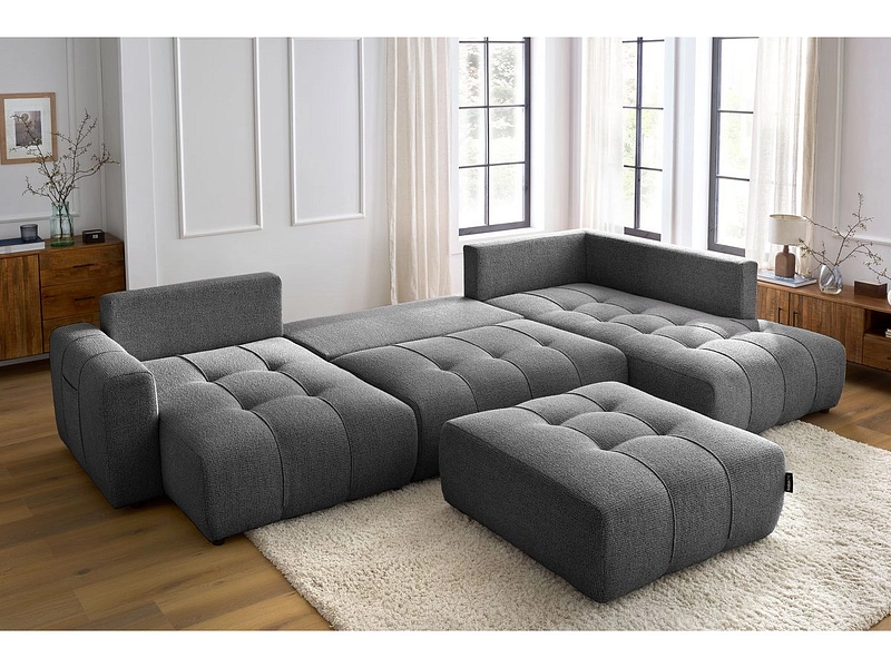 Panorama-Ecksofa mit Hocker BOBOCHIC ARSENE