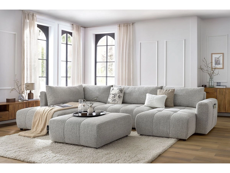 Panorama-Ecksofa mit Hocker BOBOCHIC ARSENE