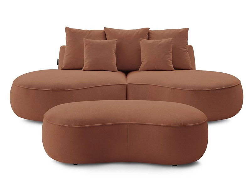 Divano 3 posti con pouf BOBOCHIC SAINT-GERMAIN