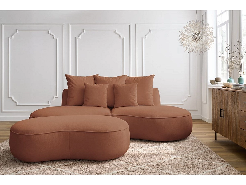 Divano 3 posti con pouf BOBOCHIC SAINT-GERMAIN