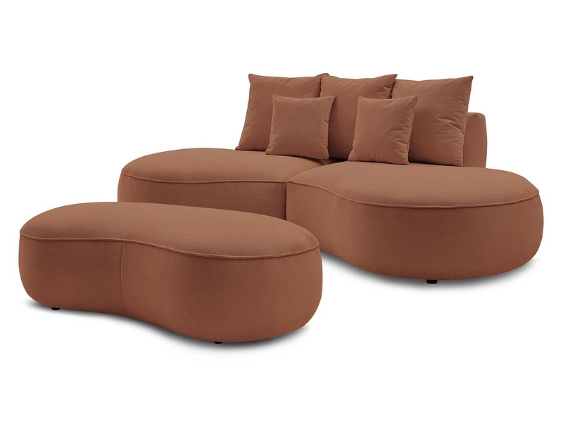 Divano 3 posti con pouf BOBOCHIC SAINT-GERMAIN