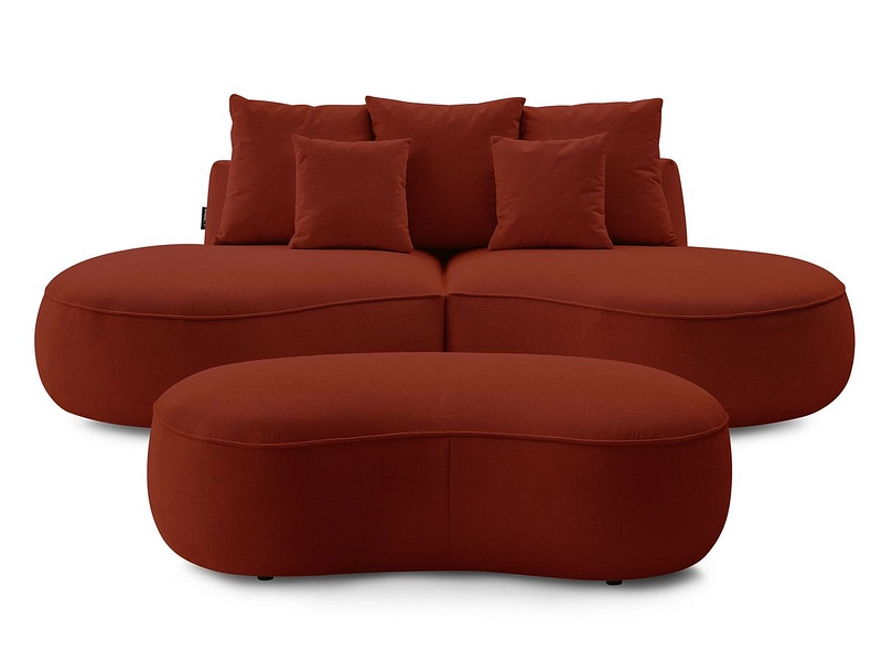 Divano 3 posti con pouf BOBOCHIC SAINT-GERMAIN