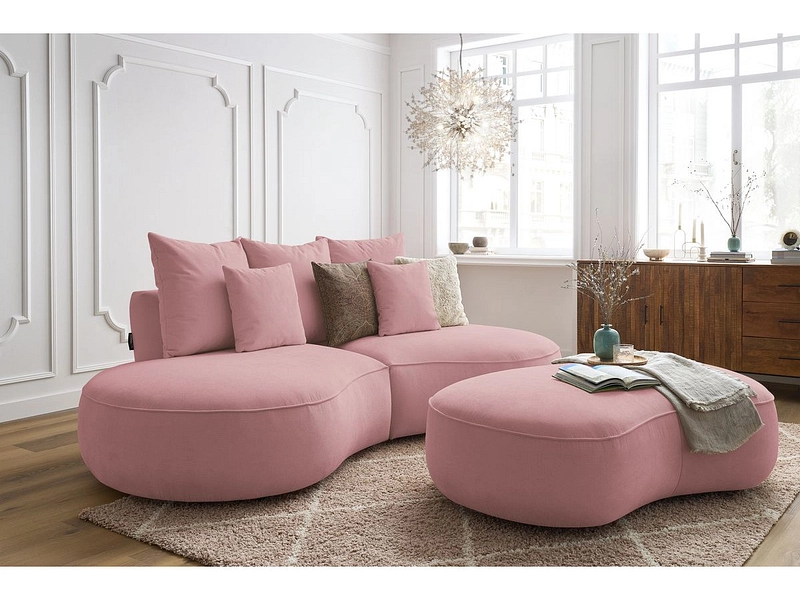 Divano 3 posti con pouf BOBOCHIC SAINT-GERMAIN