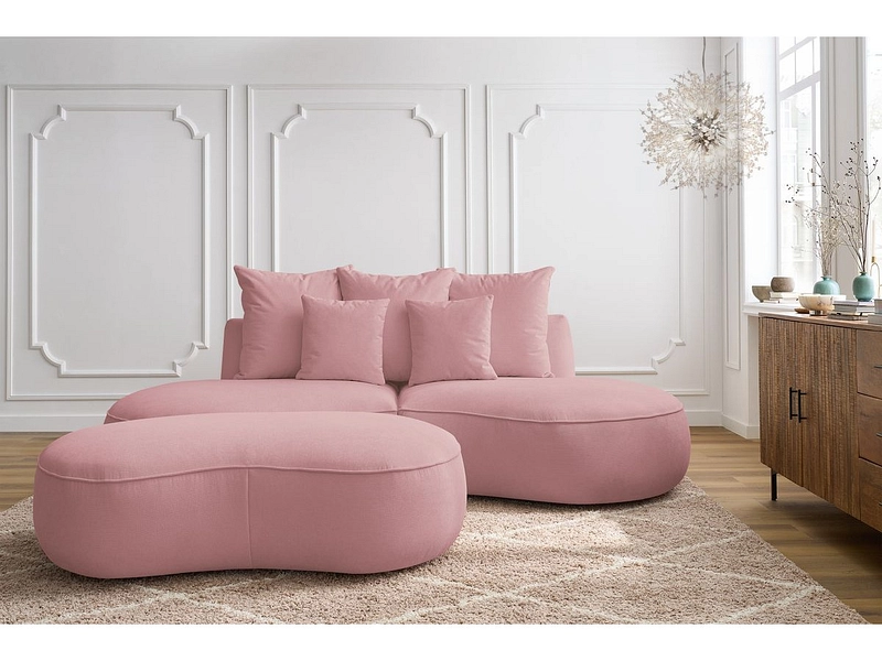 Divano 3 posti con pouf BOBOCHIC SAINT-GERMAIN