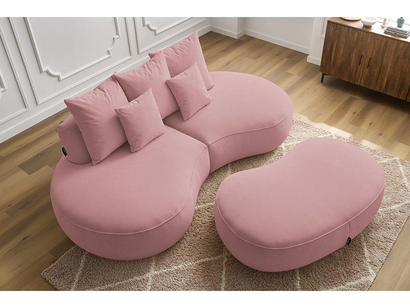 Divano 3 posti con pouf BOBOCHIC SAINT-GERMAIN