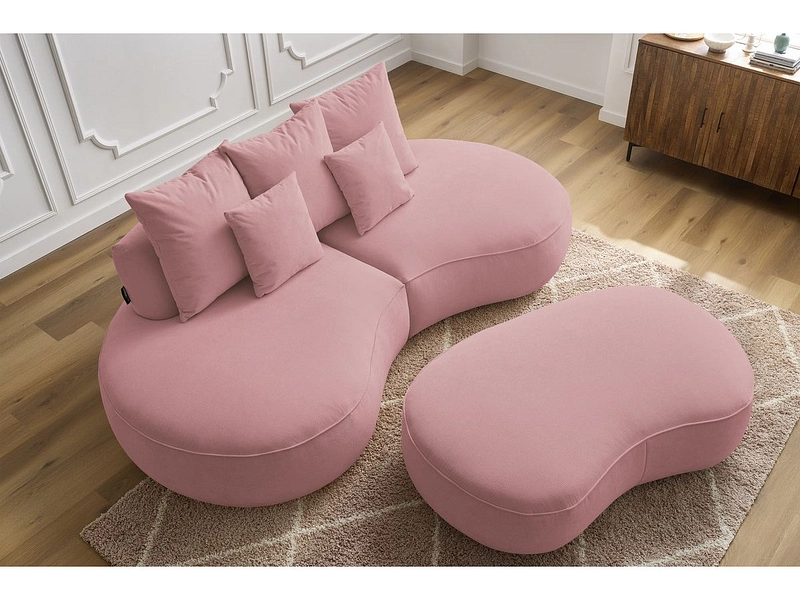 Divano 3 posti con pouf BOBOCHIC SAINT-GERMAIN