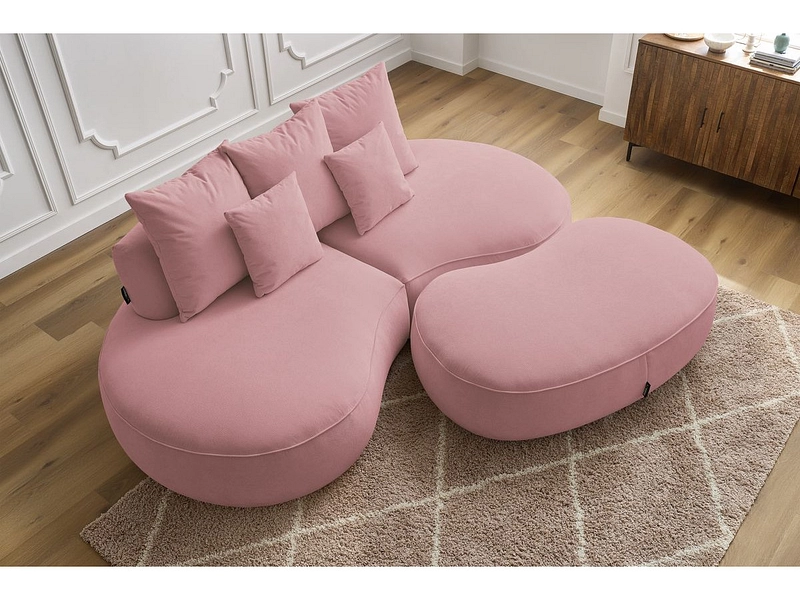 Divano 3 posti con pouf BOBOCHIC SAINT-GERMAIN