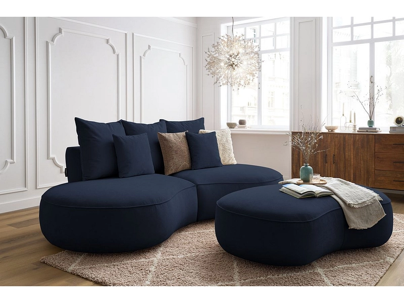 Divano 3 posti con pouf BOBOCHIC SAINT-GERMAIN