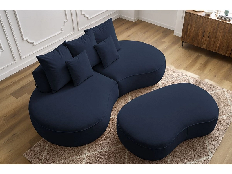 Divano 3 posti con pouf BOBOCHIC SAINT-GERMAIN