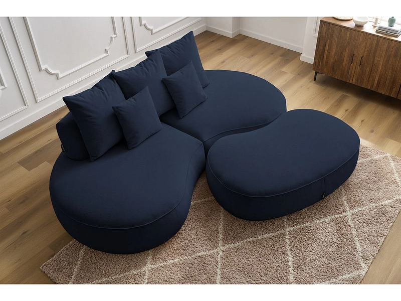 Divano 3 posti con pouf BOBOCHIC SAINT-GERMAIN