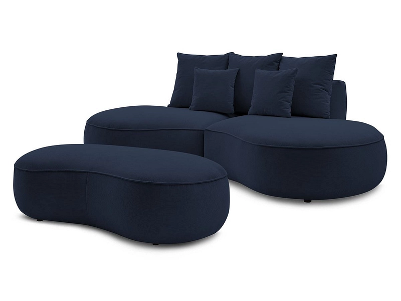 Divano 3 posti con pouf BOBOCHIC SAINT-GERMAIN