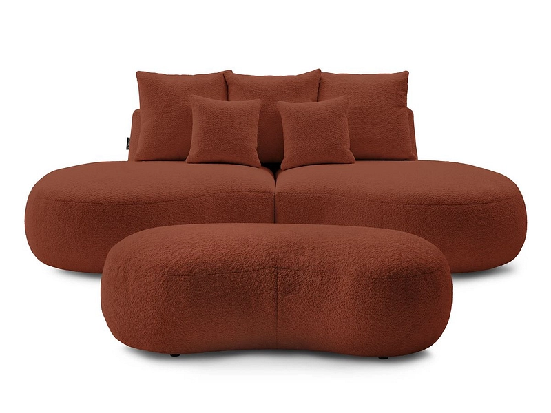 Divano 3 posti con pouf BOBOCHIC SAINT-GERMAIN