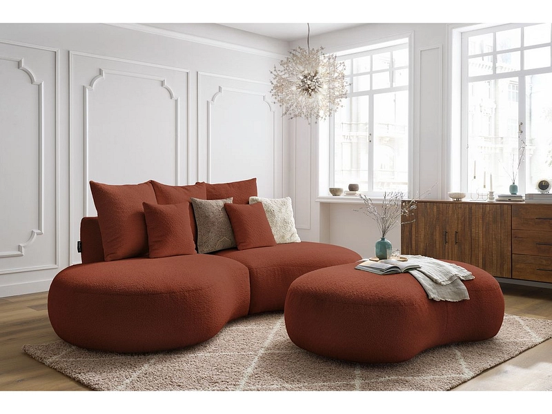 Divano 3 posti con pouf BOBOCHIC SAINT-GERMAIN