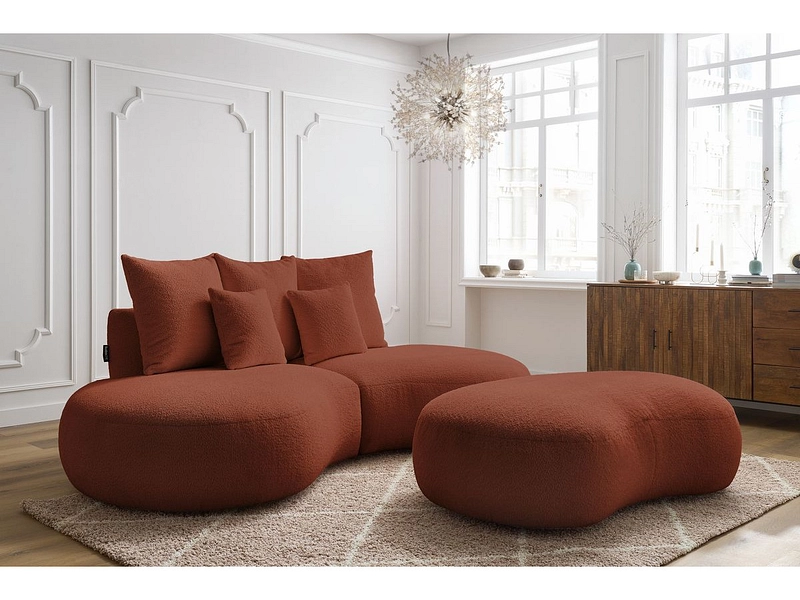 Divano 3 posti con pouf BOBOCHIC SAINT-GERMAIN