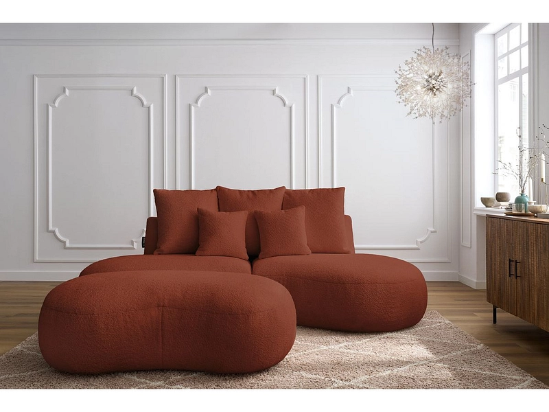 Divano 3 posti con pouf BOBOCHIC SAINT-GERMAIN