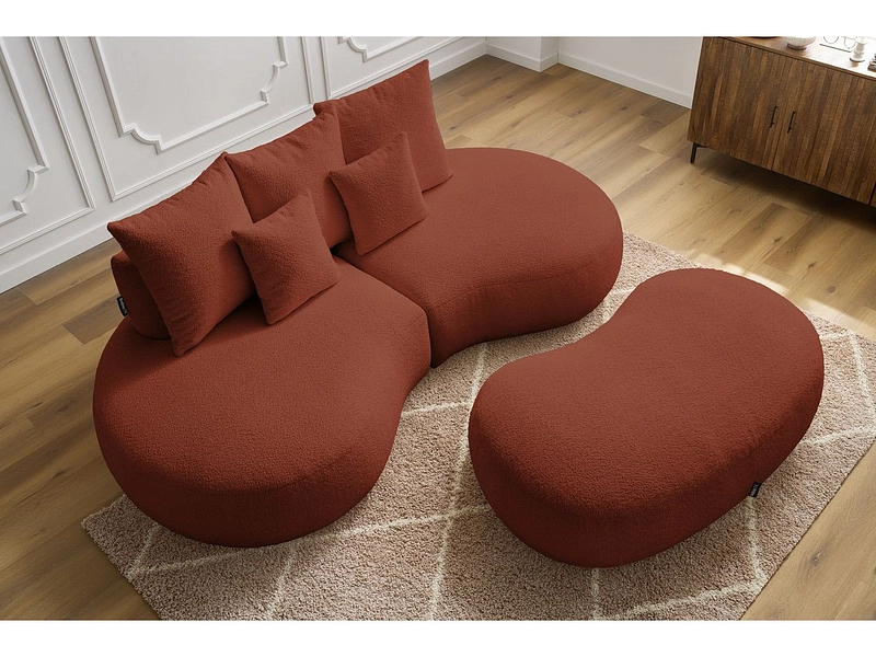 Divano 3 posti con pouf BOBOCHIC SAINT-GERMAIN