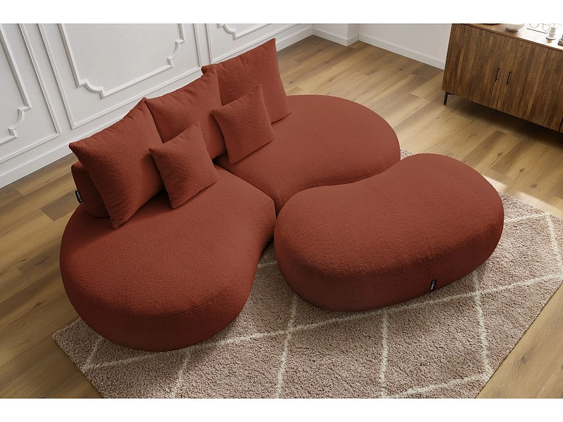 Divano 3 posti con pouf BOBOCHIC SAINT-GERMAIN