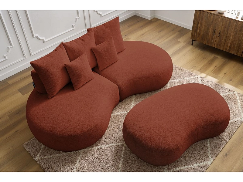 Divano 3 posti con pouf BOBOCHIC SAINT-GERMAIN