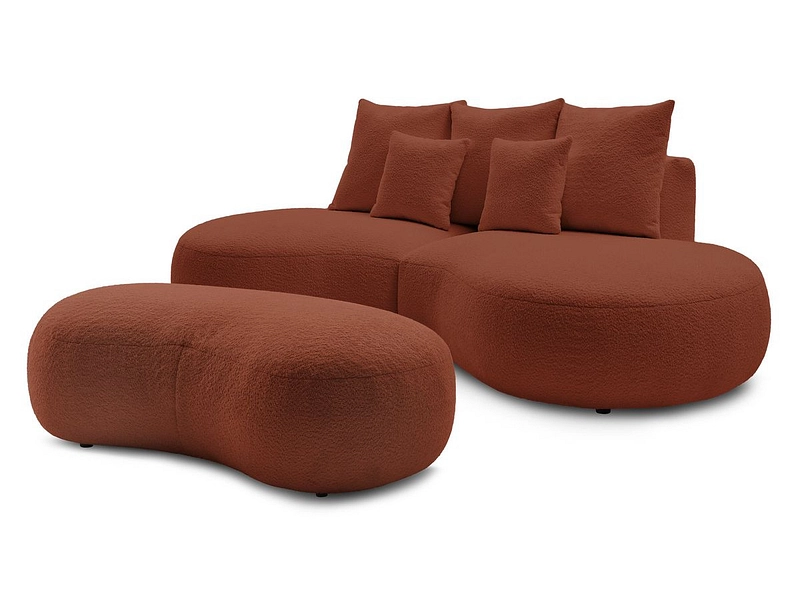 Divano 3 posti con pouf BOBOCHIC SAINT-GERMAIN