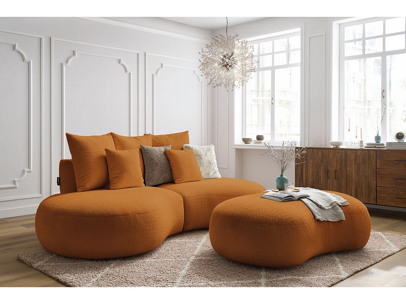 Divano 3 posti con pouf BOBOCHIC SAINT-GERMAIN