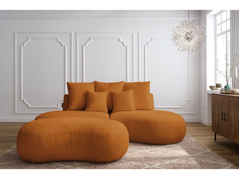 Divano 3 posti con pouf BOBOCHIC SAINT-GERMAIN