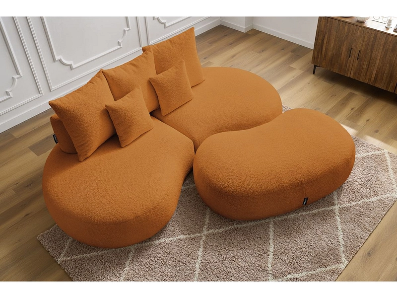 Divano 3 posti con pouf BOBOCHIC SAINT-GERMAIN