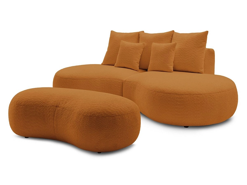 Divano 3 posti con pouf BOBOCHIC SAINT-GERMAIN